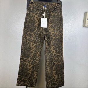 Aelfric Eden Women’s Leopard Print Wide-Leg Pants Size 28